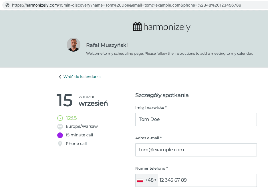 Calendly Alternative - Harmonizely
