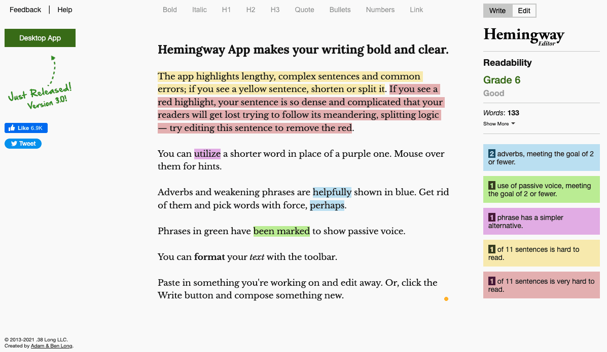 Hemingway Editor