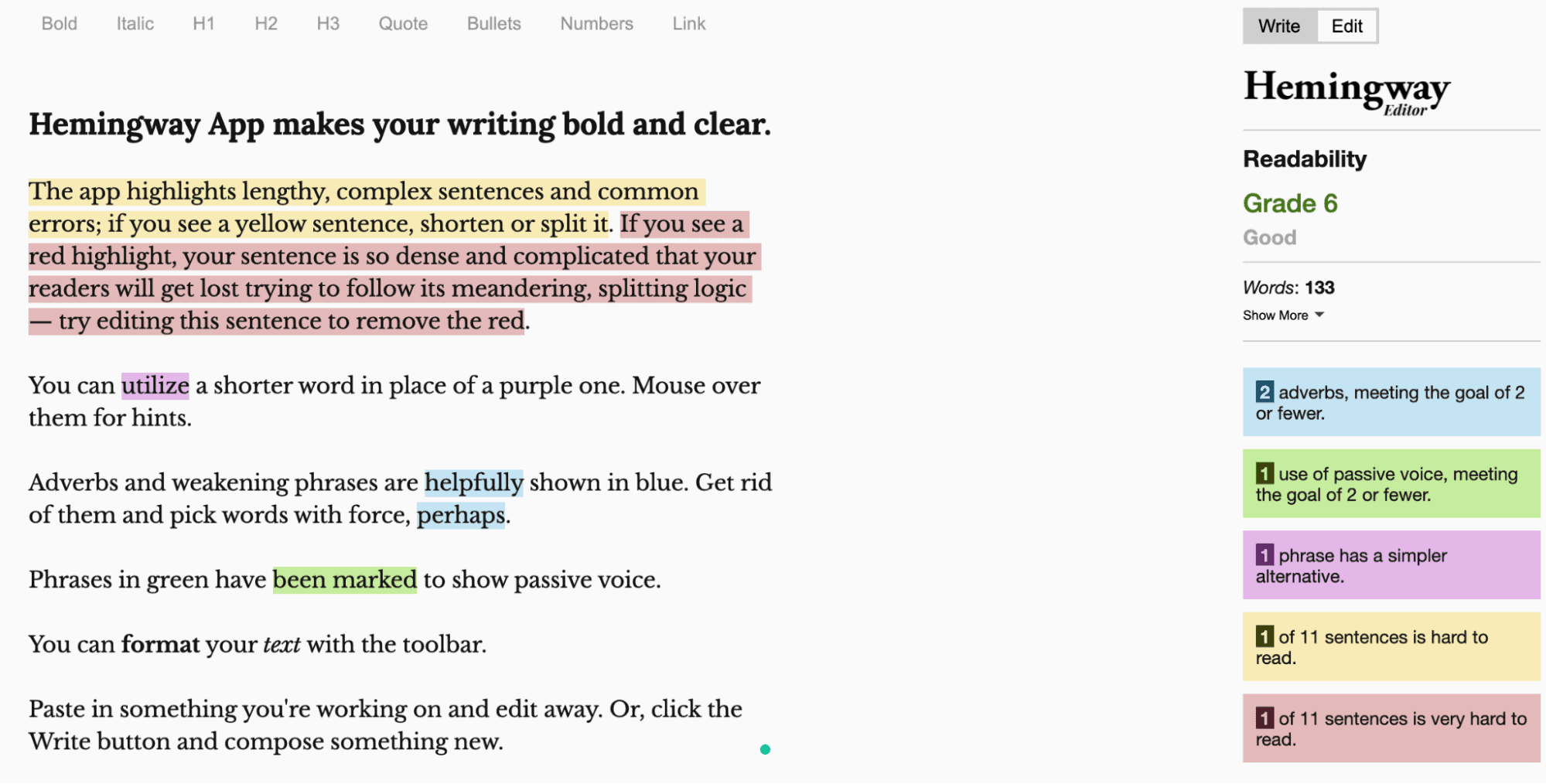 best grammar checkers - hemingway