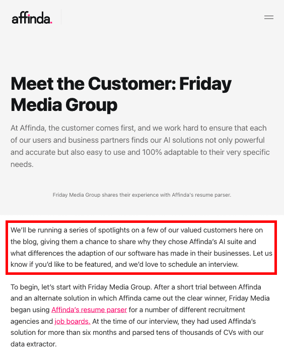Affinda's member group