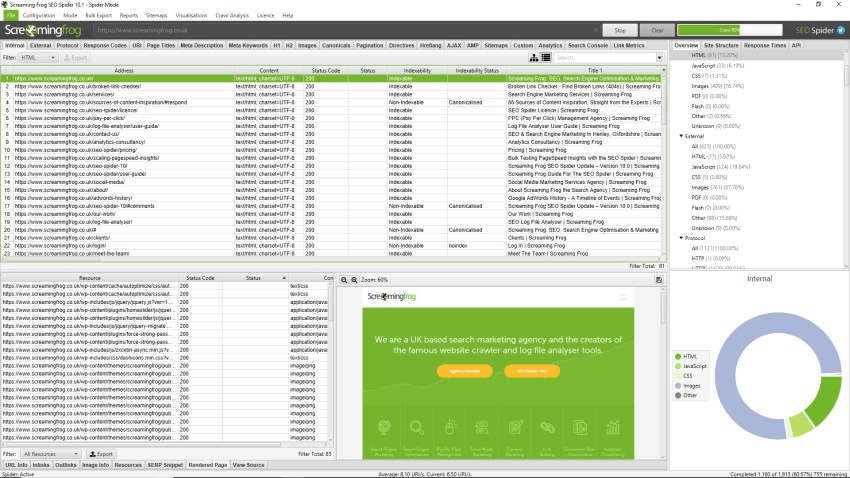 best seo tools - screaming frog