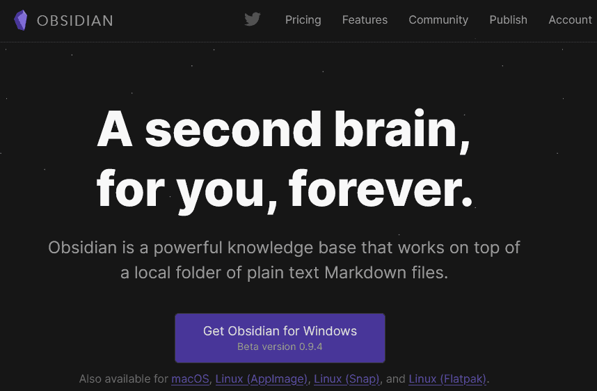 Evernote alternative - Obsidian