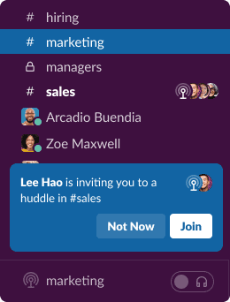 zoom alternative - Slack