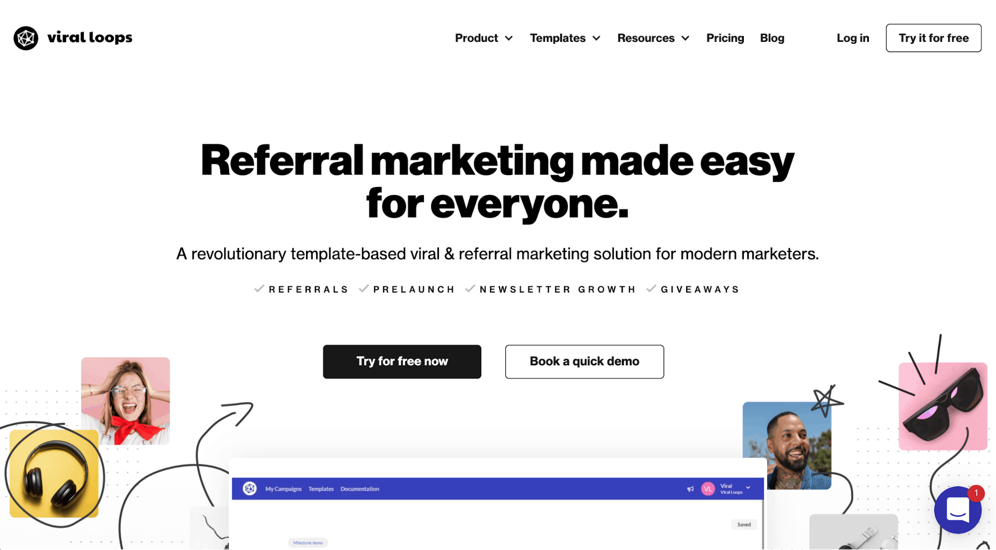 Viral Loops landing page