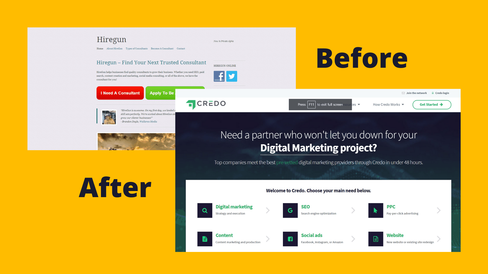 minimum viable product example credo
