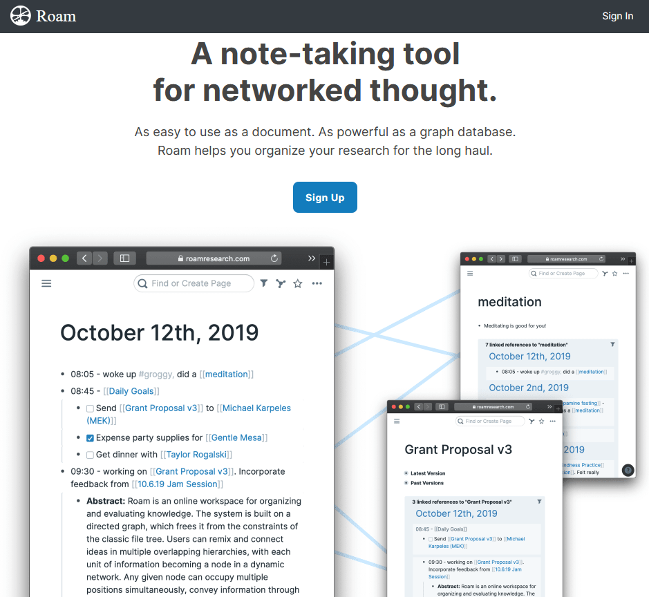 Evernote alternative - Roam Research