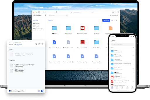dropbox alternative - internxt