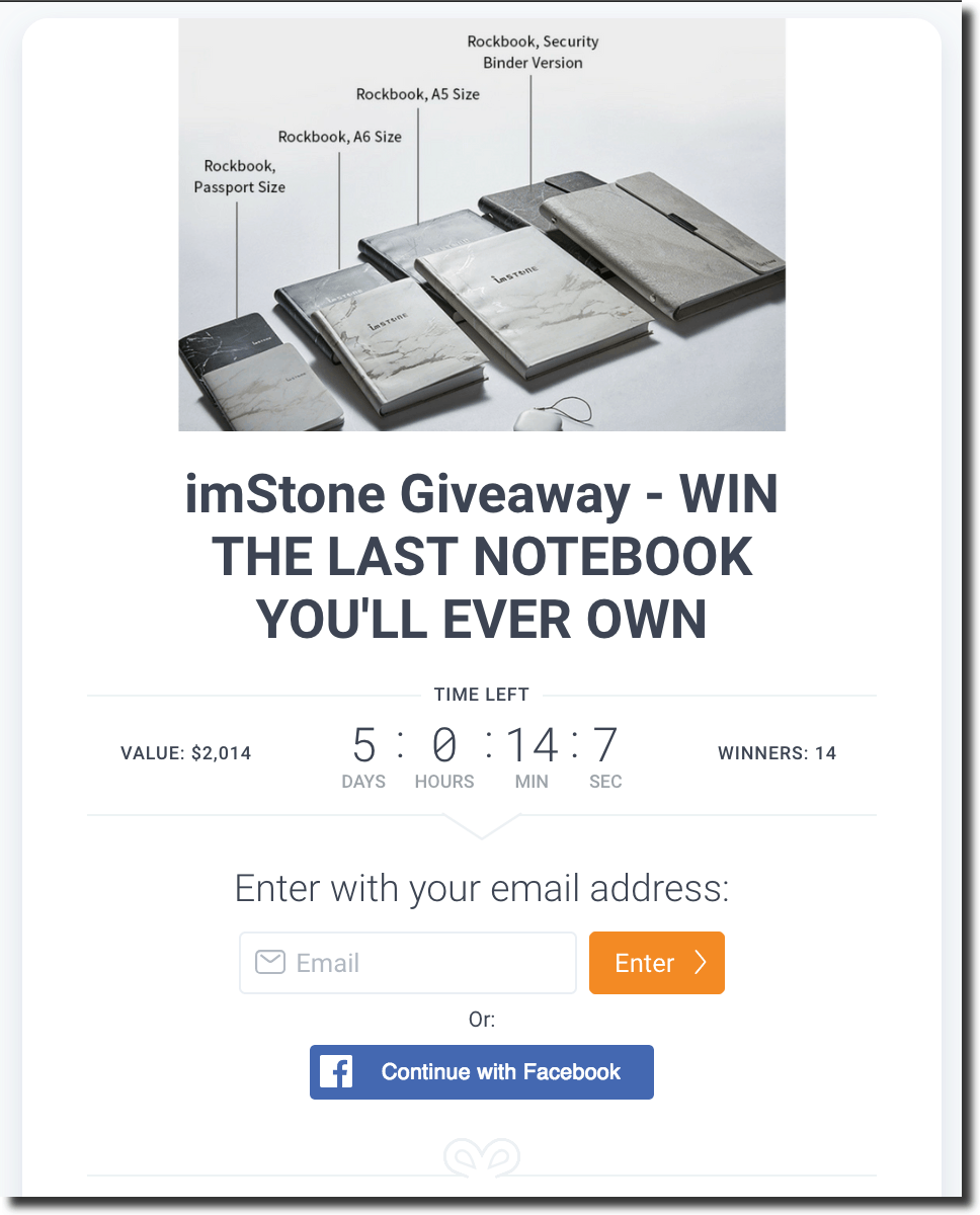 Kingsumo blogpost viral giveaways imstone