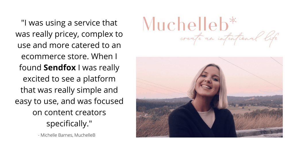 MuchelleB SendFox blog