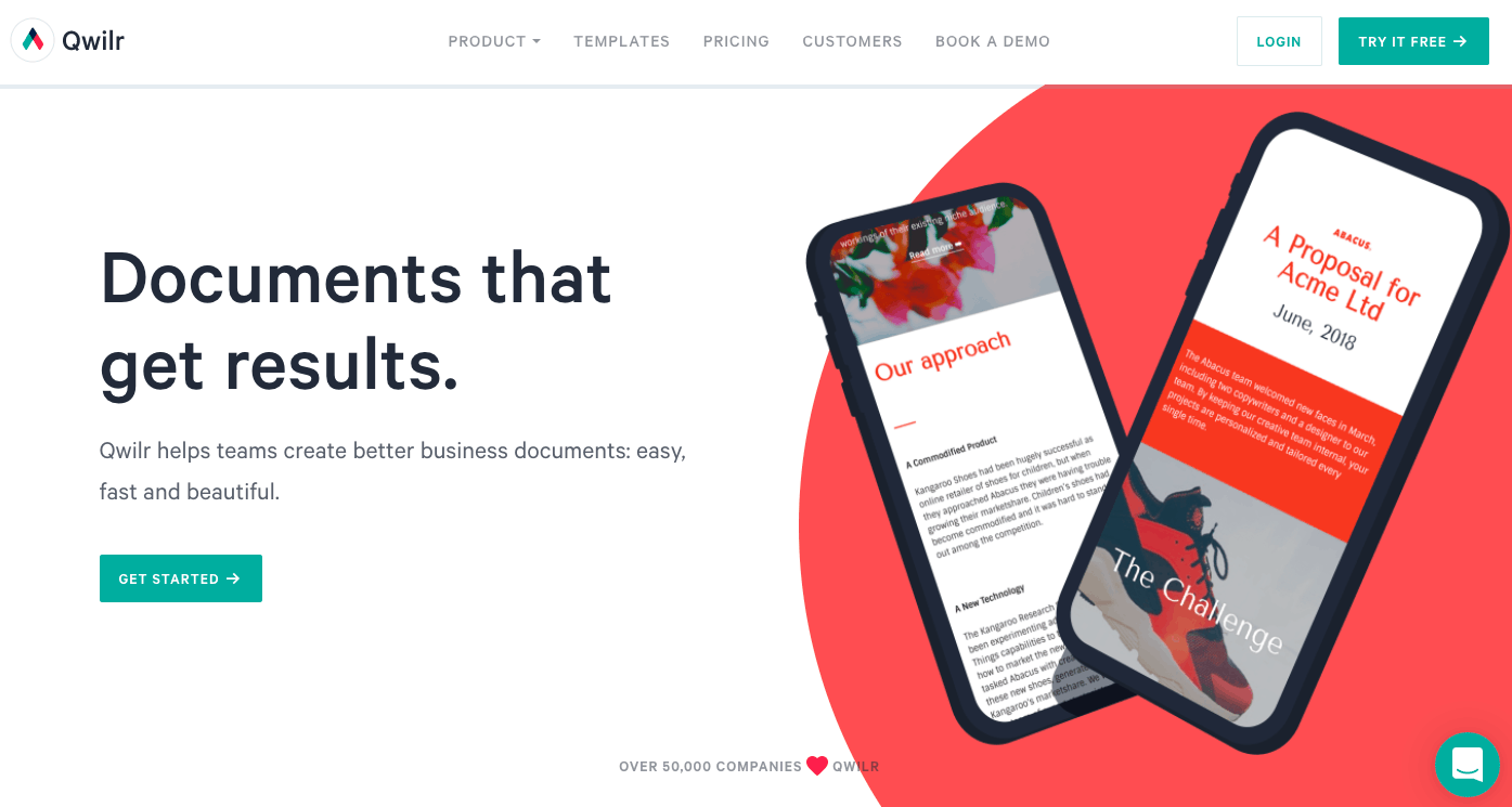 Proposal software - Qwilr