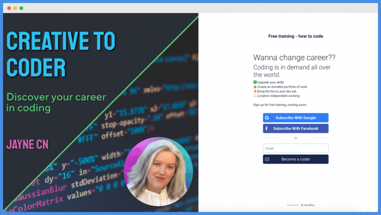 Creative to coder by Jayne CN