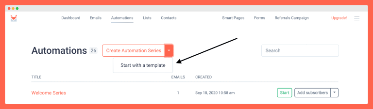 Automation tab