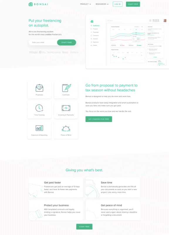 Best Homepages Online - Bonsai