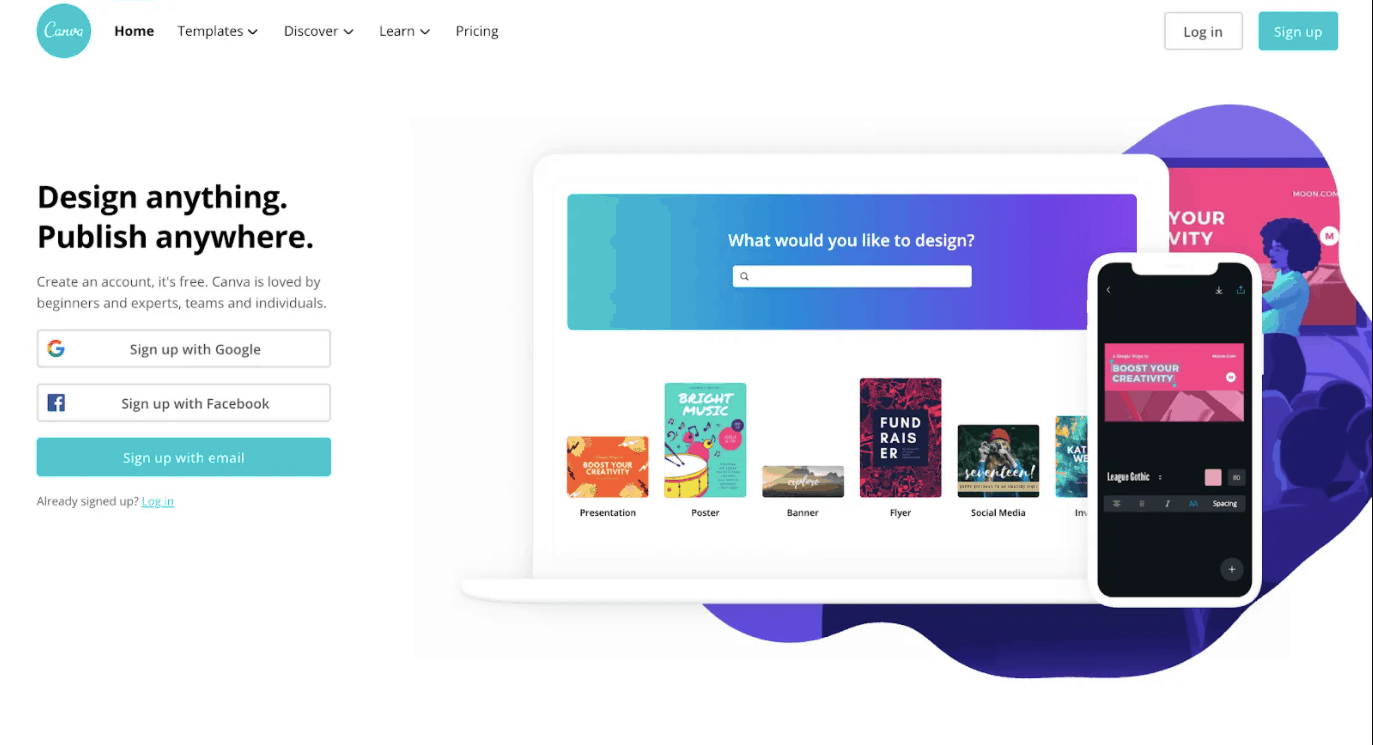 Best Homepages Online - Canva