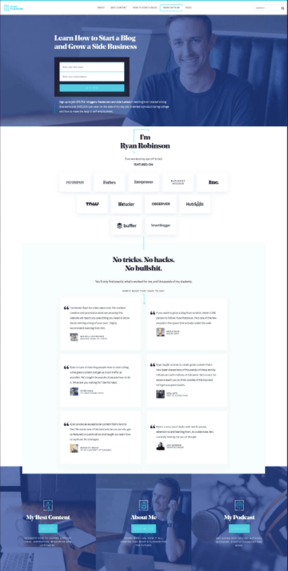 Best Homepages Online - Ryan Robinson