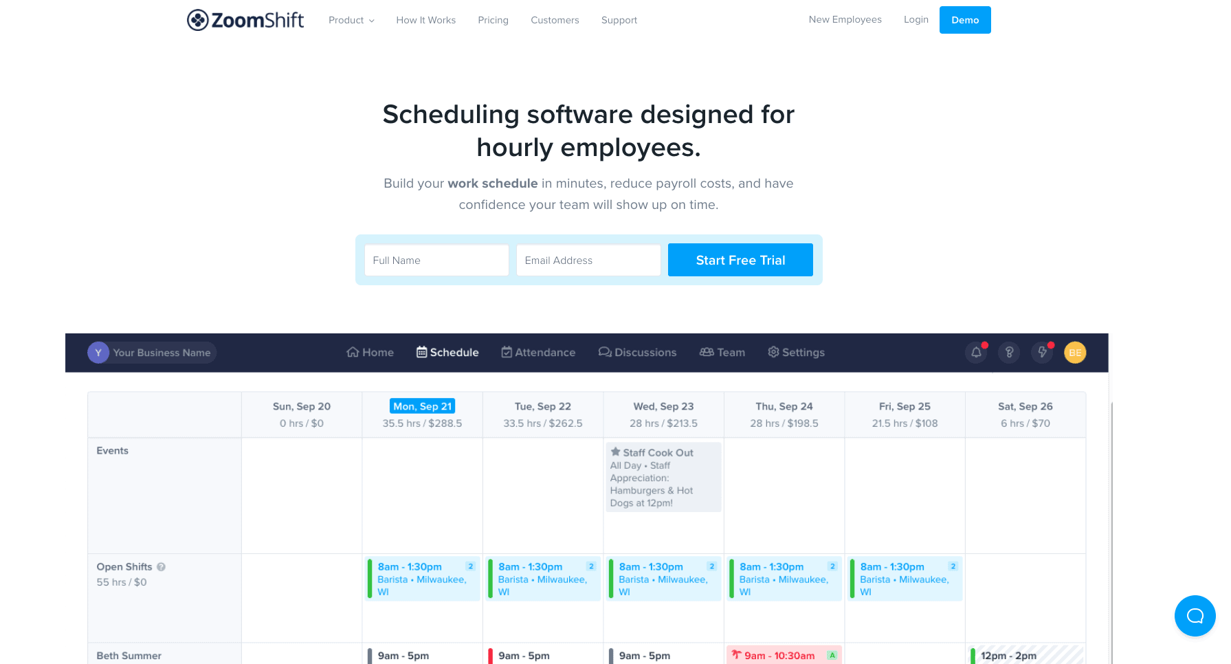 Time management tools - Zoomshift