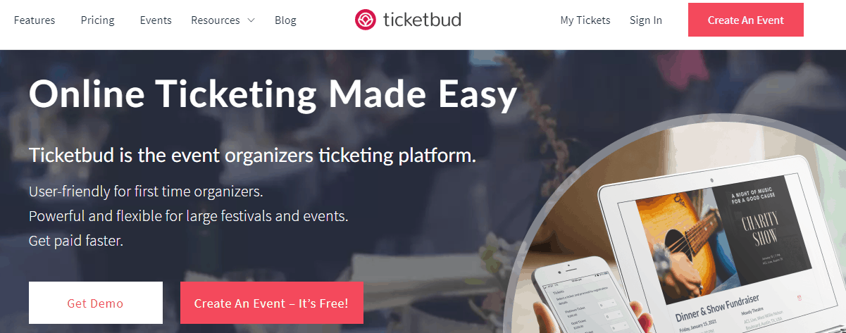 Eventbrite alternative - TicketBud