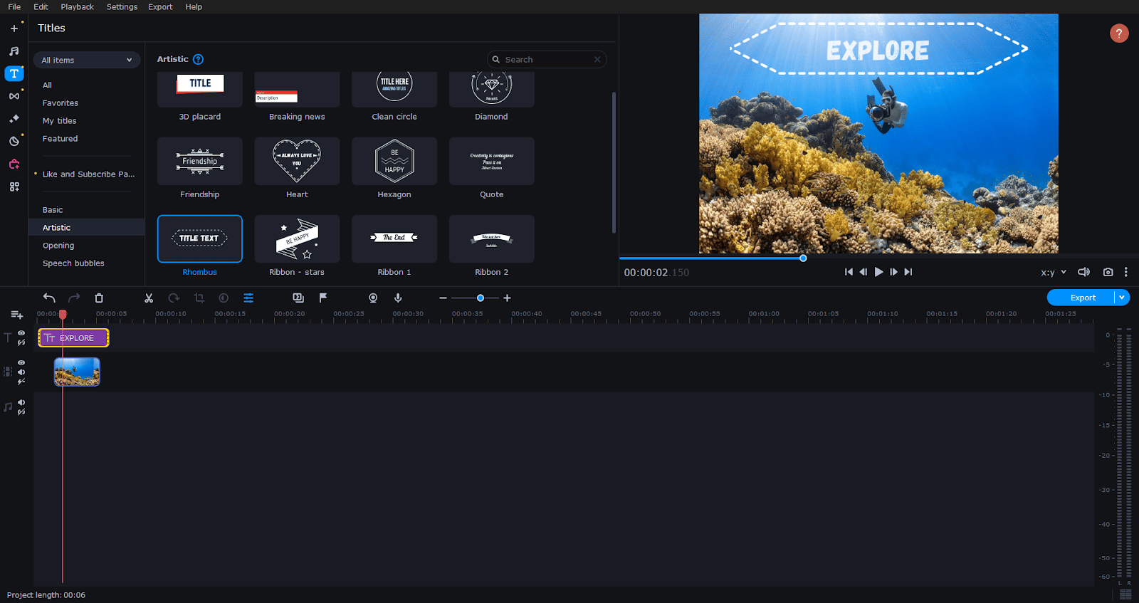 Movavi video editor